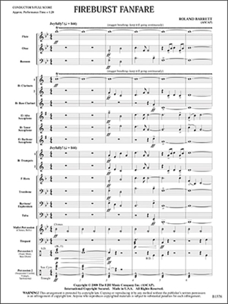 Fireburst Fanfare (c/b score) Symphonic wind band