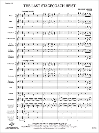 The Last Stagecoach Heist (c/b score) Symphonic wind band
