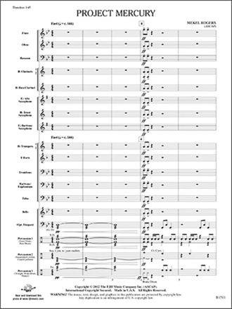Project Mercury (c/b score) Symphonic wind band