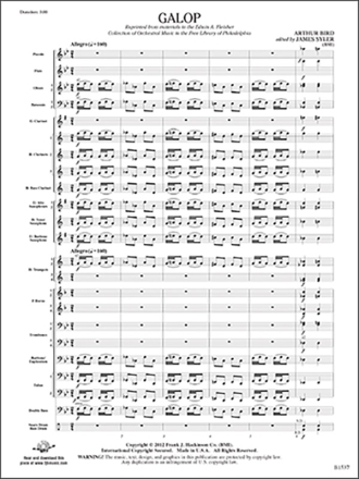 Galop (c/b score) Symphonic wind band