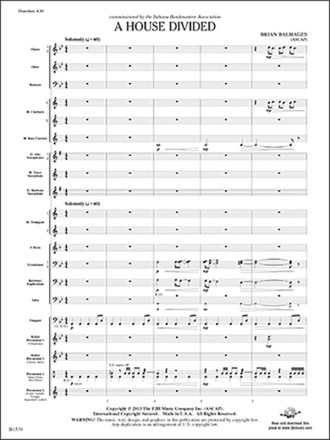 A House Divided (c/b score) Symphonic wind band