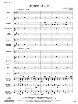 Jester Dance (c/b score) Symphonic wind band