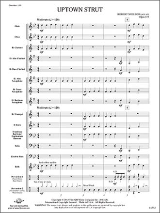 Uptown Strut (c/b score) Symphonic wind band