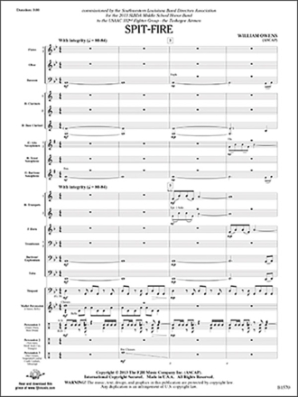 Spit-Fire (c/b score) Symphonic wind band