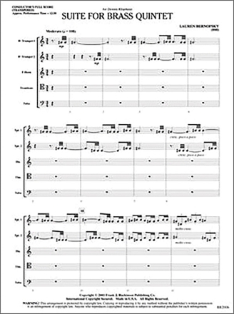Suite for Brass Quintet (b/e score) Brass ensemble