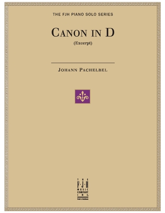 Canon in D (Excerpt) (piano) Piano Solo