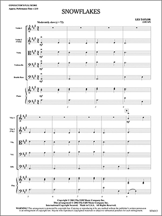 Snowflakes (s/o score) Full Orchestra