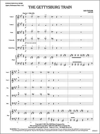 The Gettysburg Train (s/o score) Full Orchestra
