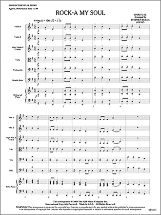 Rock-a My Soul (s/o score) Full Orchestra