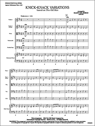 Knick-Knack Variations (s/o score) Full Orchestra