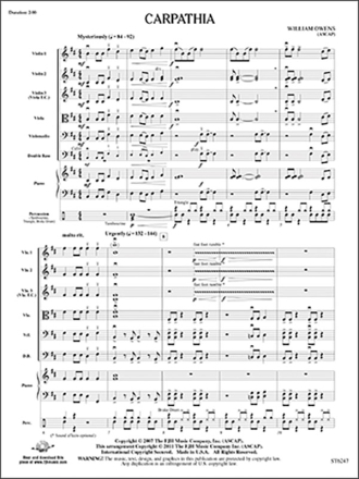 Carpathia (s/o score) Full Orchestra