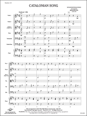 Catalonian Song (s/o score) Full Orchestra