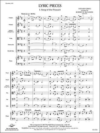 Lyric Pieces (s/o score) Full Orchestra