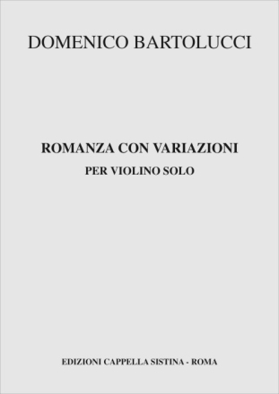 Romanza con Variazioni Violino solo Partitura