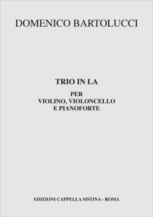 Trio in La Trio con Pianoforte Partitura