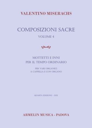 Composizioni Sacre, volume 4 Coro e Organo, Coro a Cappella Partitura