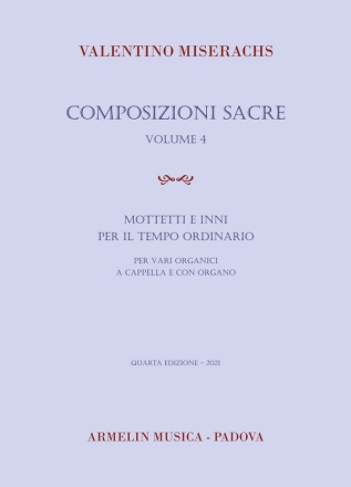 Composizioni Sacre, volume 4 Coro e Organo, Coro a Cappella Partitura