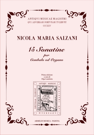 15 Sonatine per cembalo od organo Organo solo, Clavicembalo solo Partitura
