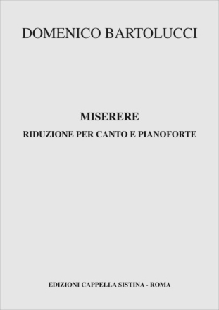 Miserere Coro e Pianoforte Partitura