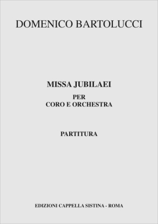 Missa Jubilaei Coro e Orchestra Partitura