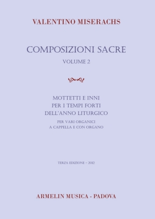 Composizioni sacre, volume 2 Coro e Organo, Coro a Cappella Partitura