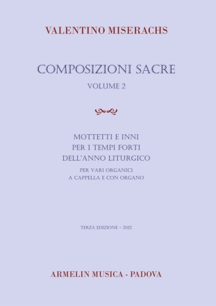 Composizioni sacre, volume 2 Coro e Organo, Coro a Cappella Partitura