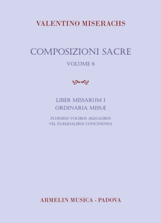 Composizioni Sacre, volume 6 Coro e Organo, Coro a Cappella Partitura
