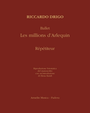 Ballet Les millions dArlequin Violino, Monografie - Biografie, Facsimili Partitura