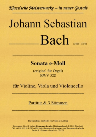 Sonata e-Moll fr Streichtrio BWV 528