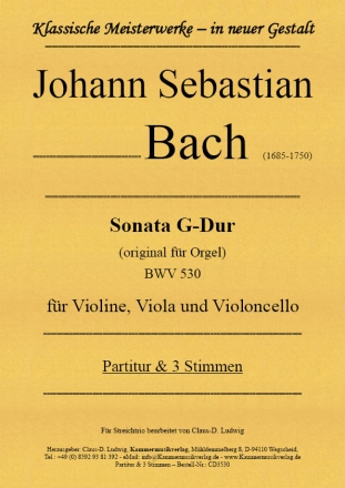 Sonata G-Dur fr Streichtrio BWV 530