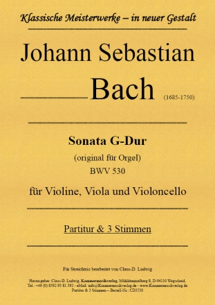 Sonata G-Dur fr Streichtrio BWV 530