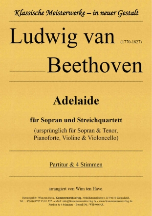 Adelaide fr Bariton und Streichquartett