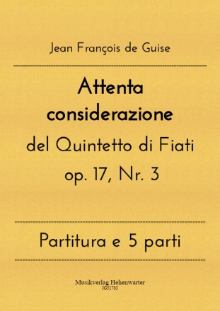 Attenta considerazione del Quintetto di Fiati op. 17, Nr. 3