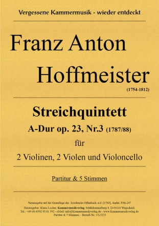 Streichquintett A-Dur op. 23, Nr. 3