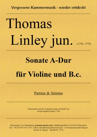 Sonate A-Dur fr Violine und Basso continuo
