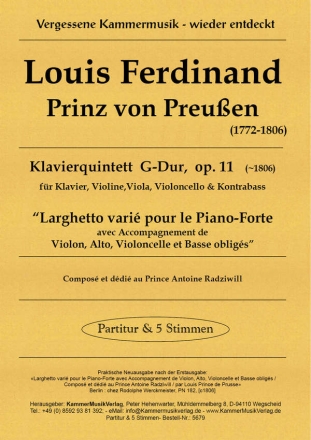 Klavierquintett (Forellen-Besetzung), G-Dur, op. 11