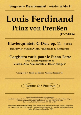 Klavierquintett (Forellen-Besetzung), G-Dur, op. 11