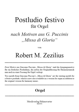 Postludio festivo fr Orgel