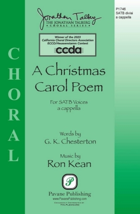 A Christmas Carol Poem SATB A Cappella Choral Score