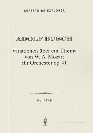 Variationen ber ein Thema von W. A. Mozart fr Orchester op. 41, edited by Jrgen Schaarwchter Orchestra