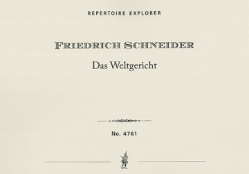 Das Weltgericht (The Universal Judgement), Oratorio (A4, landscape format) Choir/Voice & Orchestra