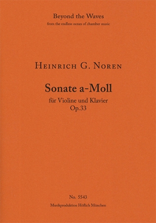 Sonata in A minor for violin and piano Op. 33 (Piano performance score & part) Strings with piano Piano Performance Score & Solo Violin