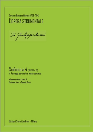 Sinfonia a 4 (HH.30 n. 9) Strings and Basso continuo Score