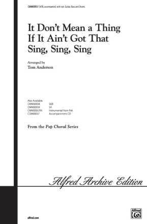 Don't Mean Thing aint got sing sing SATB Mixed voices