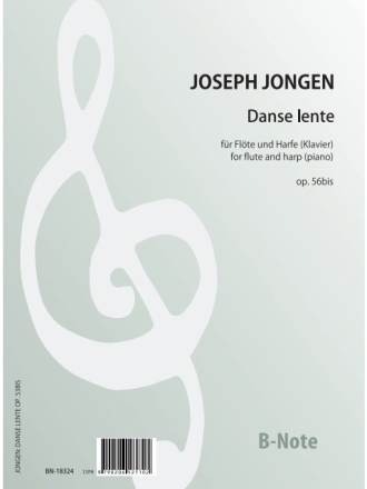 Danse lente fr Flte und Harfe (Klavier) op.65bis Querflte,Klavier Partitur und Stimmen