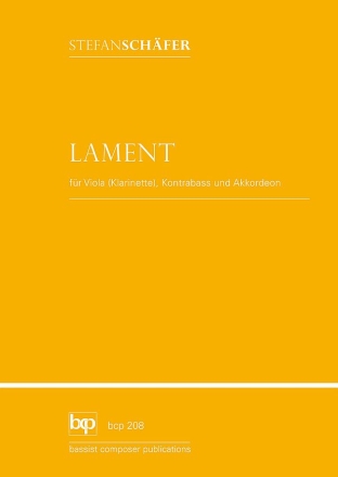 Lament fr Viola (Klarinette), Kontrabass und Akkordeon Partitur und Stimmen