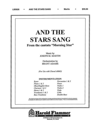 And the Stars Sang from Morning Star Orchestra Partitur + Stimmen