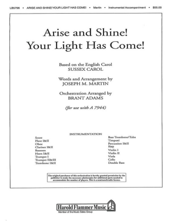 Arise and Shine! Your Light Has Come! Orchestra Partitur + Stimmen