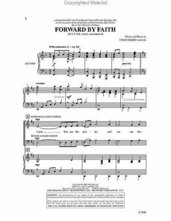 Forward by Faith SATB Chorpartitur