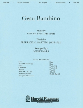 Gesu Bambino Orchestra Partitur + Stimmen